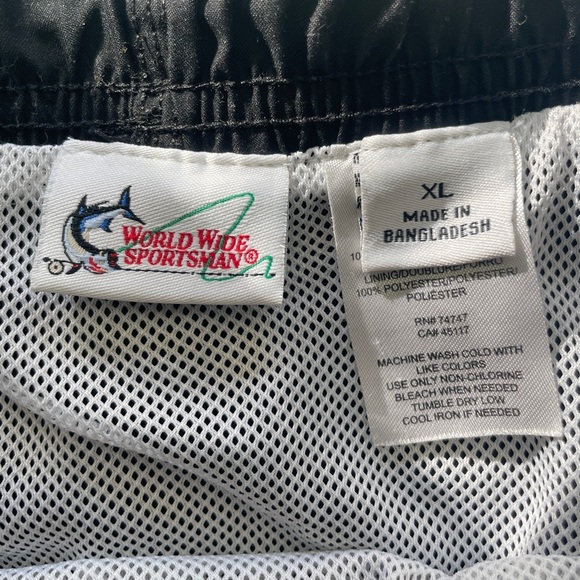 WORLD WIDE SPORTSMAN Black Men’s Size XL Swim Trunk Cargo Hybrid Shorts Fishing - Picture 2 of 11